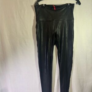 SPANX Shiny Black Leggings